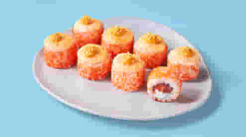 Блюдо Ролл с лососем и рисовыми шариками Том ям меню Галерея Суши Ролл с лососем и рисовыми шариками Том ям - Роллы - Галерея Суши, Чита