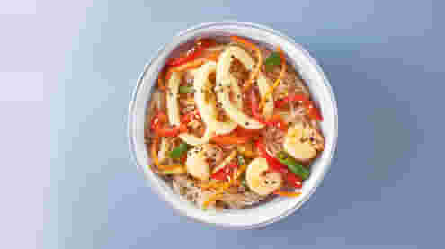 Блюдо Фунчоза с морепродуктами терияки и овощами меню Галерея Суши Фунчоза с морепродуктами терияки и овощами - WOK - Галерея Суши, Тюмень