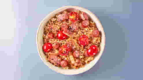 Блюдо Рис с мясом барбекю и беконом меню Галерея Суши Рис с мясом барбекю и беконом - WOK - Галерея Суши, Тюмень