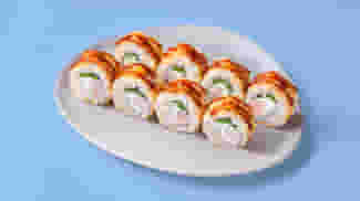 Блюдо Ролл с креветкой и хрустящими шариками Том ям меню Галерея Суши Ролл с креветкой и хрустящими шариками Том ям Главная в Ангарске