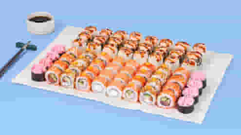 Блюдо Сет Мандариновое настроение меню Галерея Суши Сет Мандариновое настроение - Сеты - Галерея Суши, Северск